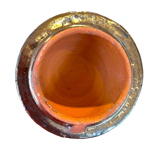 Ginger Jar Terra Cotta Pottery Vase With Lid - Picture 6 of 8